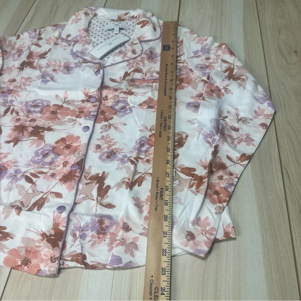 Karen Neuburger Women's Pajama Set‎ RLK0336 Natural Floral 2PC NWT Size Small